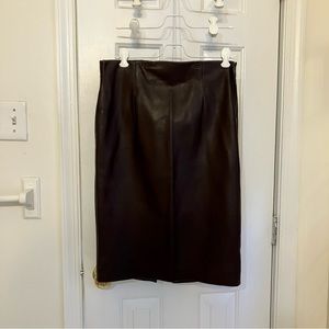 Faux Leather Pencil Skirt